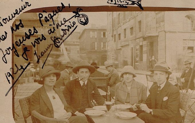 Louis Brauquier, Gabriel Audisio, et leurs épouses, Quai de Rive Neuve, Marseille, 1924