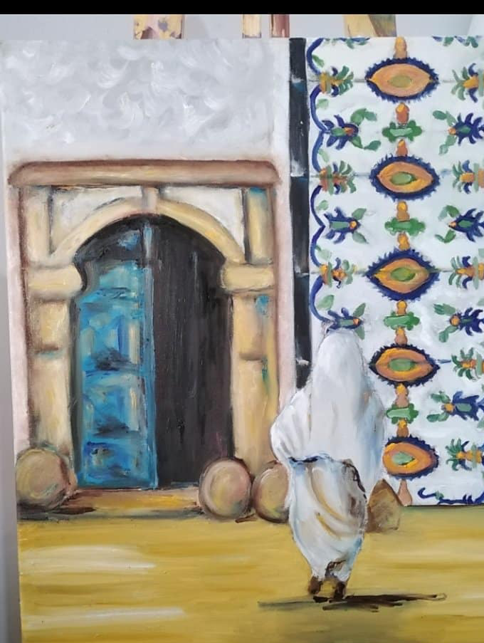 «  Khaddouja »  	Peinture à l’huile : 50*40