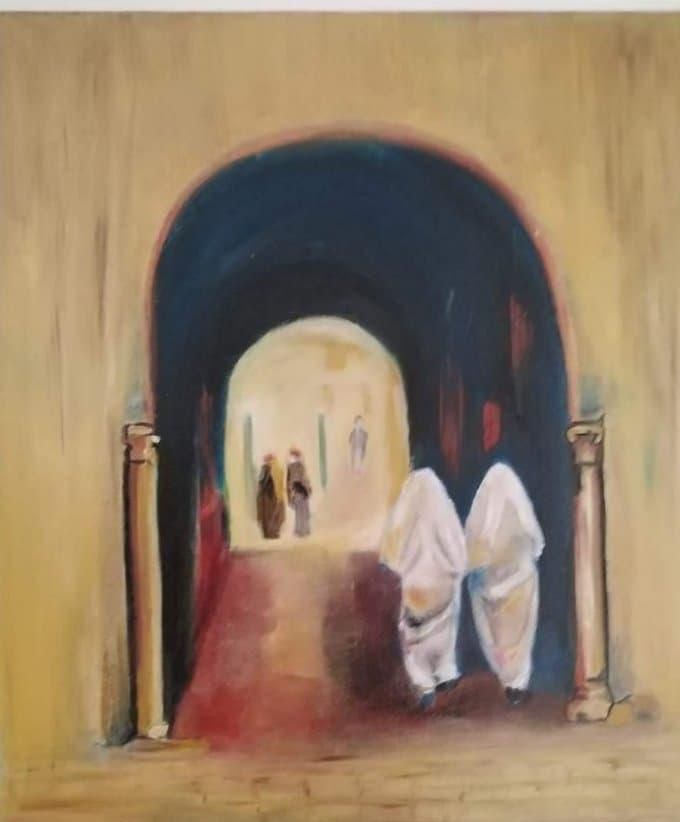 « La Médina»   40*50 Peinture à l’huile